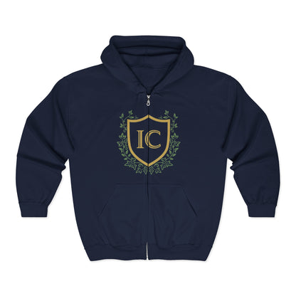 Zip-up Hoodie - Navy Blue