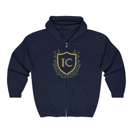 Zip-up Hoodie - Navy Blue